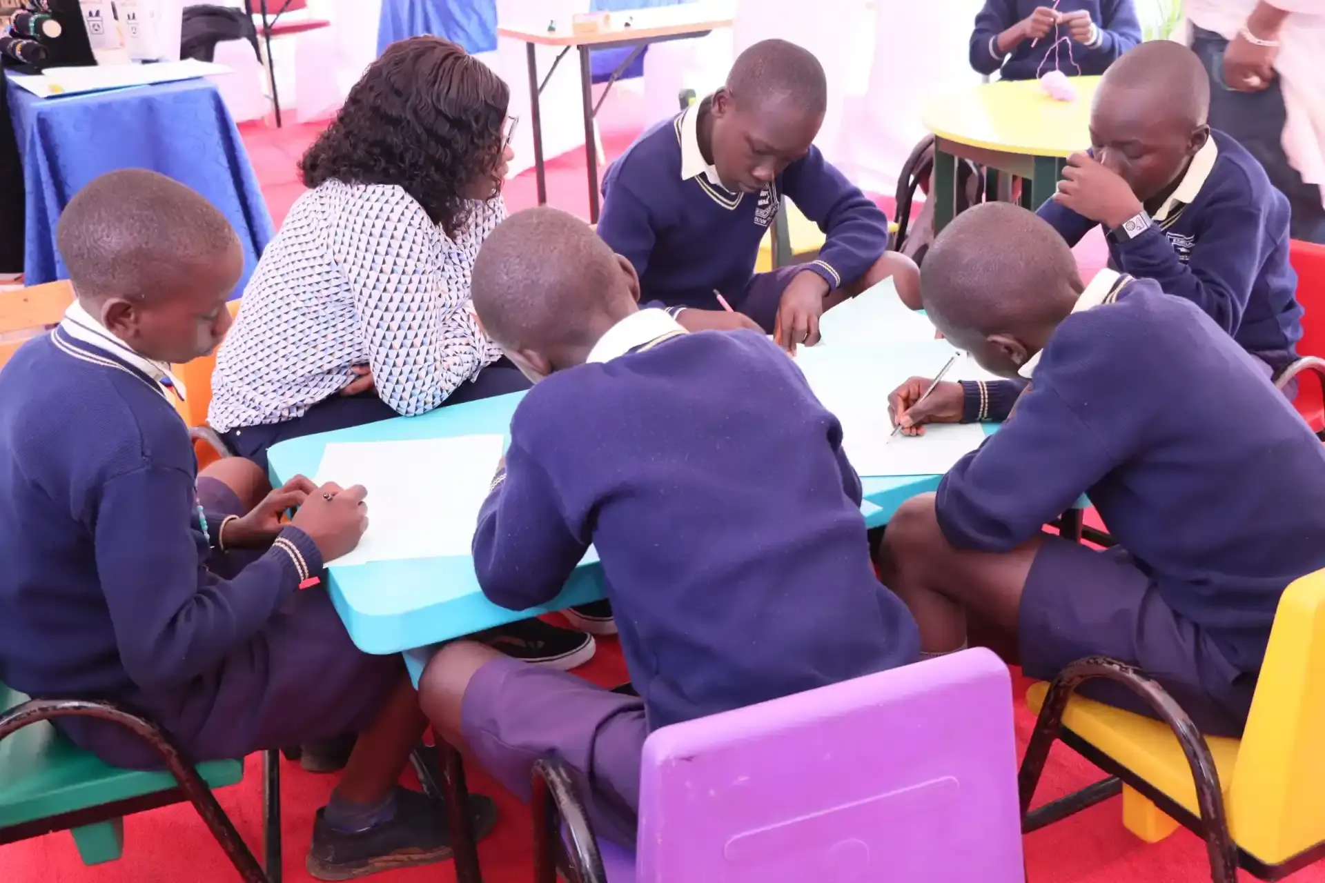 Children learning in a classroom