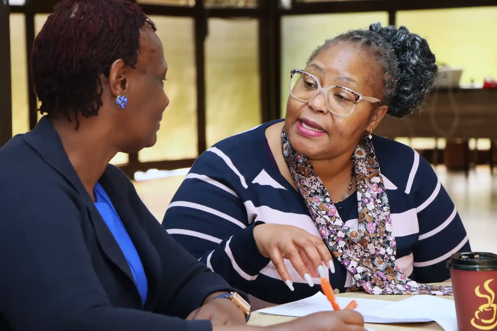 Man presenting at a conference